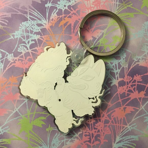 Cute Kitsune Acrylic Keychain - Picture 6 of 9